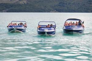 About 40 guests headed up in the afternoon with partners and children to enjoy the Dart River as part of the reunion festivities.